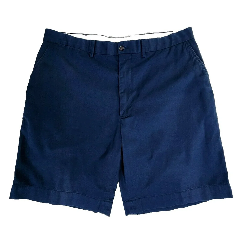 Polo Ralph‎ Lauren Classic Fit Chino Shorts Men's 38 Blue Cotton Flat Front
